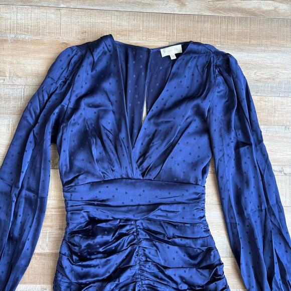 Ronny Kobo Lela Dress Navy Polkadot Size S - Picture 4 of 8